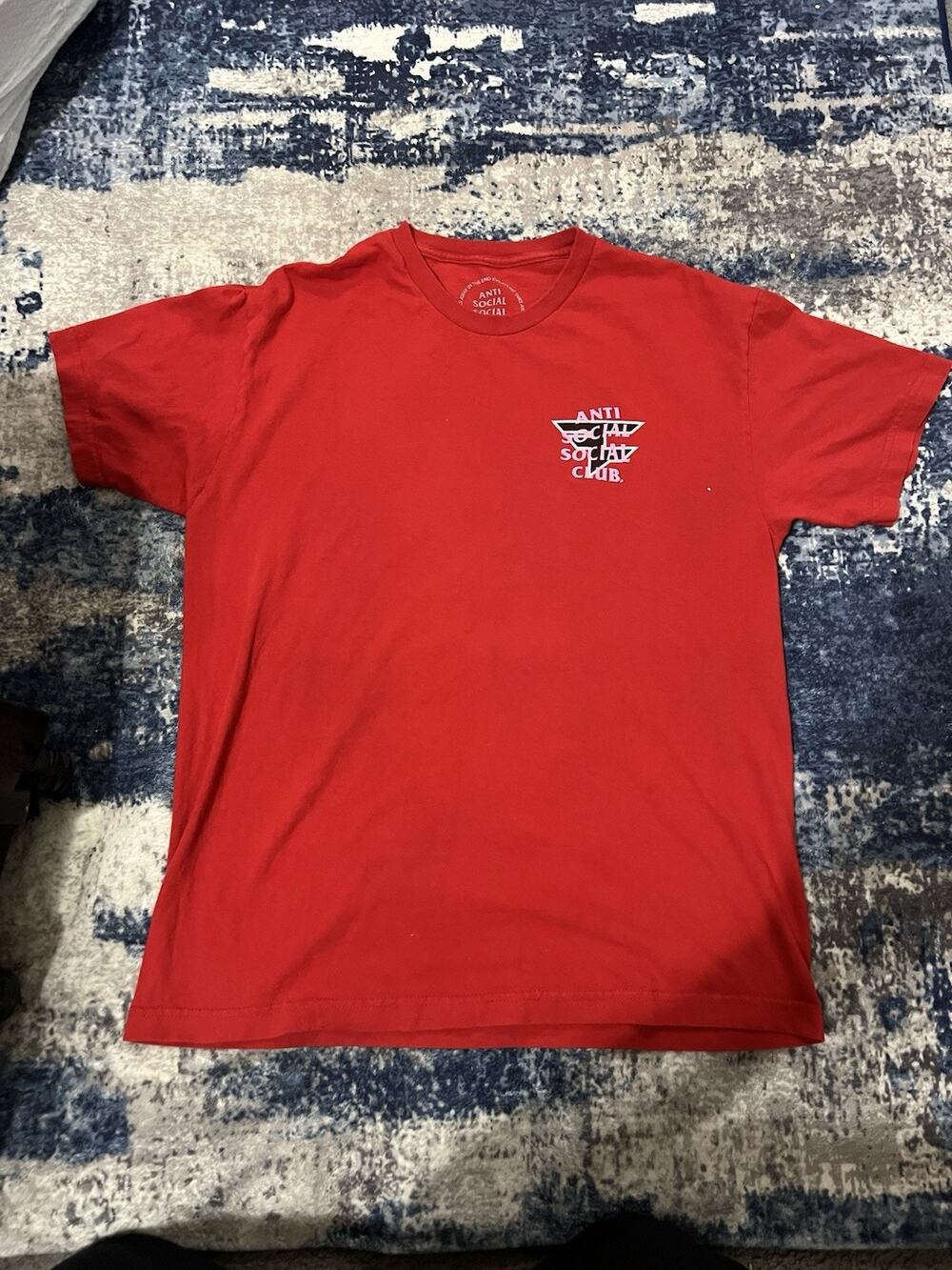 Size L- Anti Social Social Club ASSC x FaZe Clan Red Designer Gaming Team Shirt